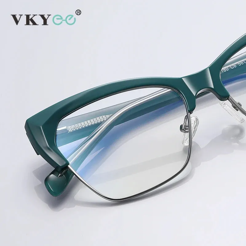 Vicky Women's Full Rim Butterfly Tr 90 Alloy Reading Glasses 2180