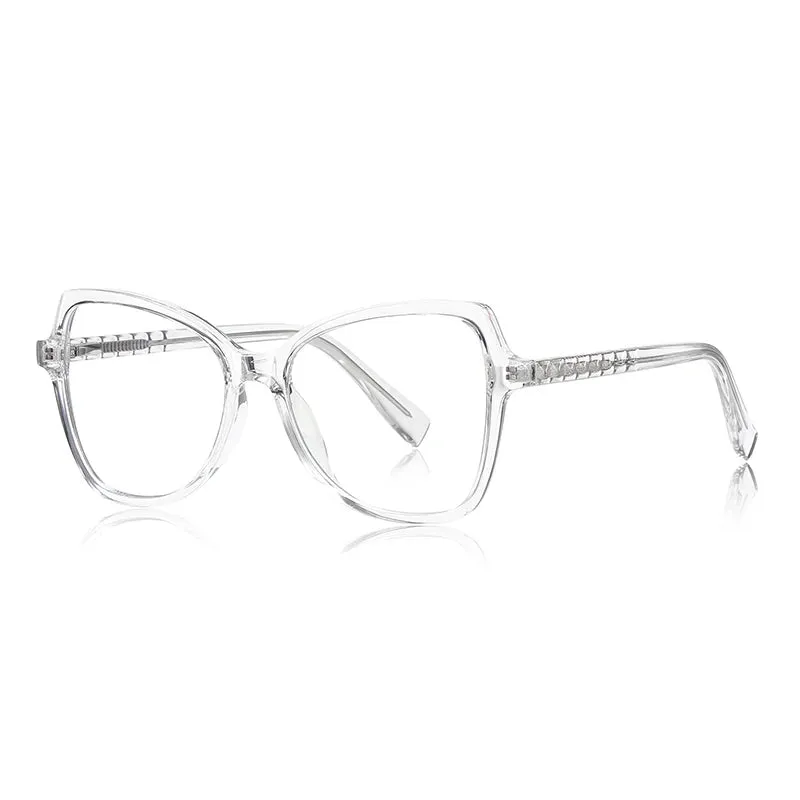 Vicky Womens Full Rim Cat Eye Square Plastic Reading Glasses 2137