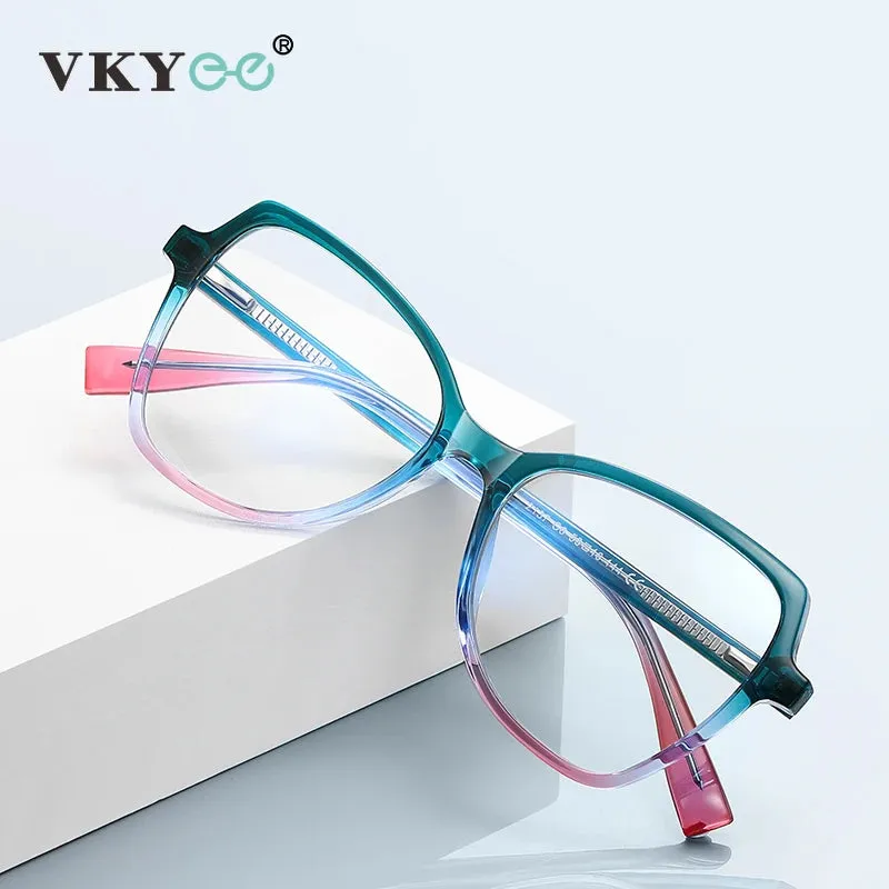 Vicky Womens Full Rim Cat Eye Square Plastic Reading Glasses 2137