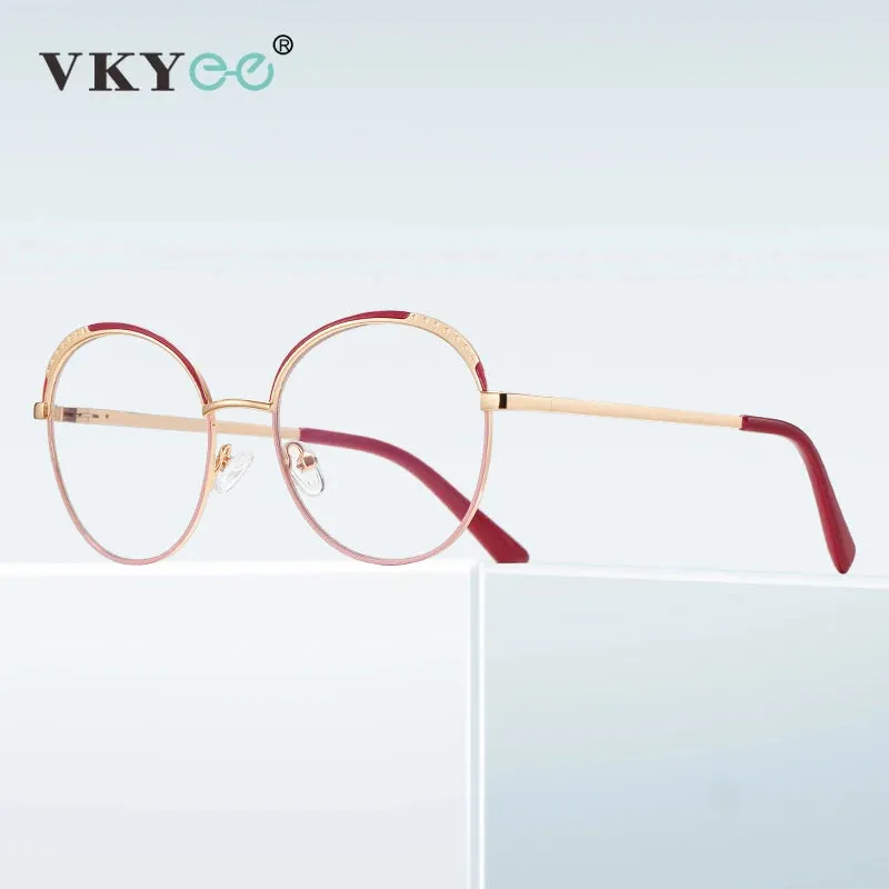 Vicky Womens Full Rim Round Plastic Reading Glasses Pfd3115