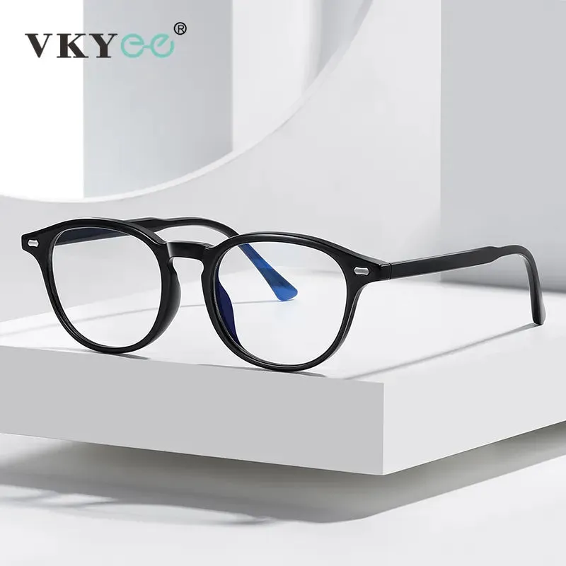 Vicky Women's Full Rim Square Tr 90 Stainless Steel Reading Glasses 5004