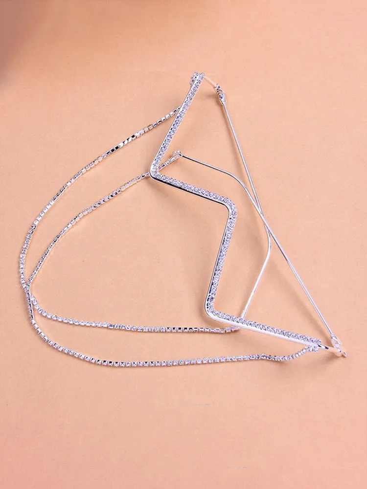 Women'S Luxury Rhinestone Tassel Eyeglass Frames