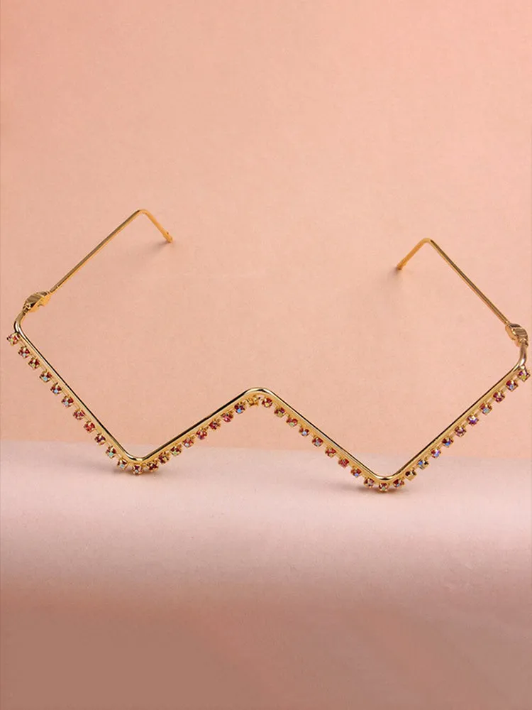 Women'S Luxury Rhinestone Tassel Eyeglass Frames