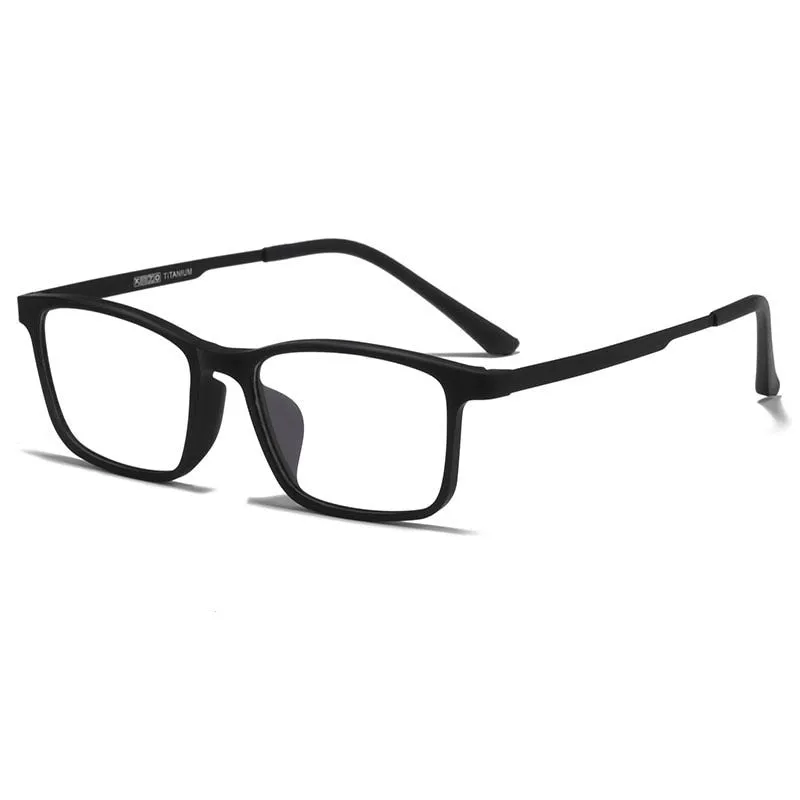 Yimaruili Unisex Full Rim Small Square Titanium Eyeglasses HR3058