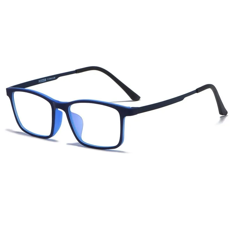 Yimaruili Unisex Full Rim Small Square Titanium Eyeglasses HR3058