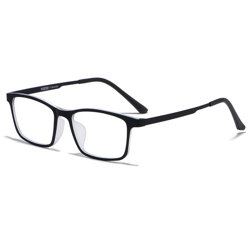 Yimaruili Unisex Full Rim Small Square Titanium Eyeglasses HR3058