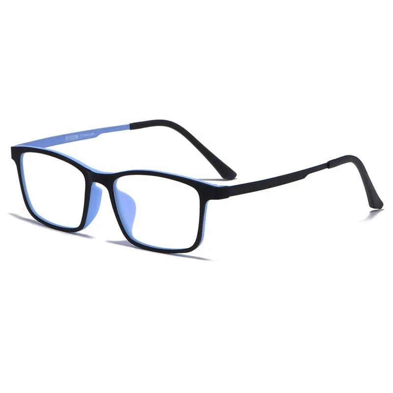 Yimaruili Unisex Full Rim Small Square Titanium Eyeglasses HR3058