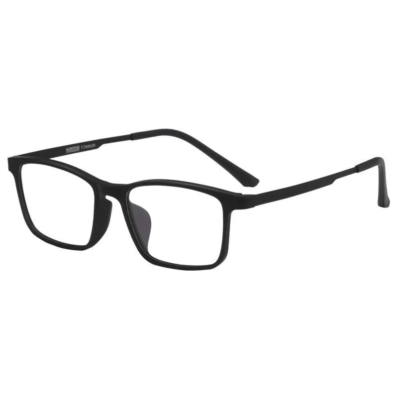 Yimaruili Unisex Full Rim Small Square Titanium Eyeglasses HR3058