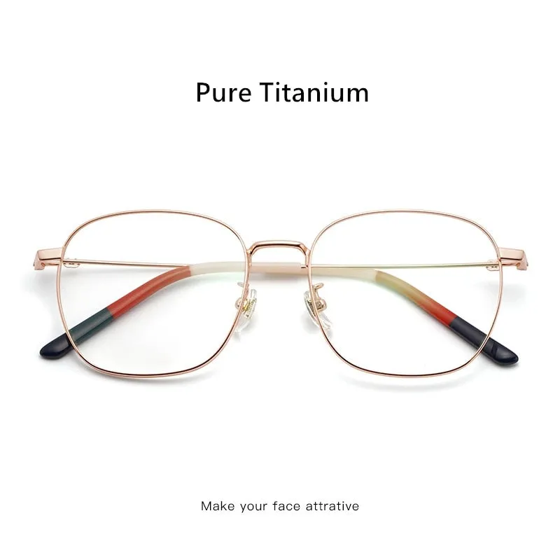 Yimaruili Unisex Full Rim Titanium Frame Eyeglasses 7525