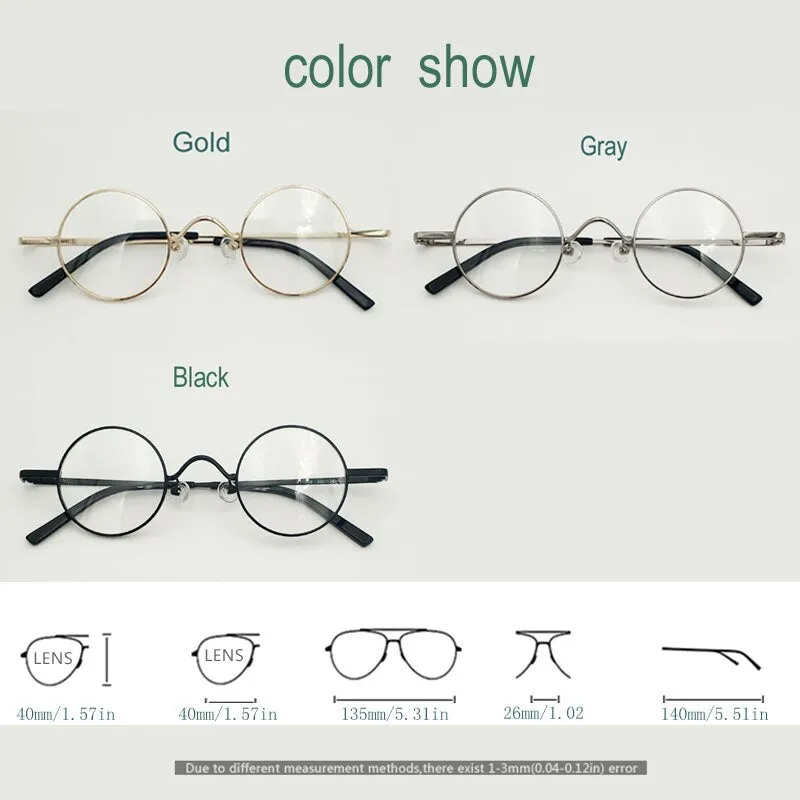 Yujo Unisex Full Rim Round Eyeglasses Alloy Eyeglasses 811008