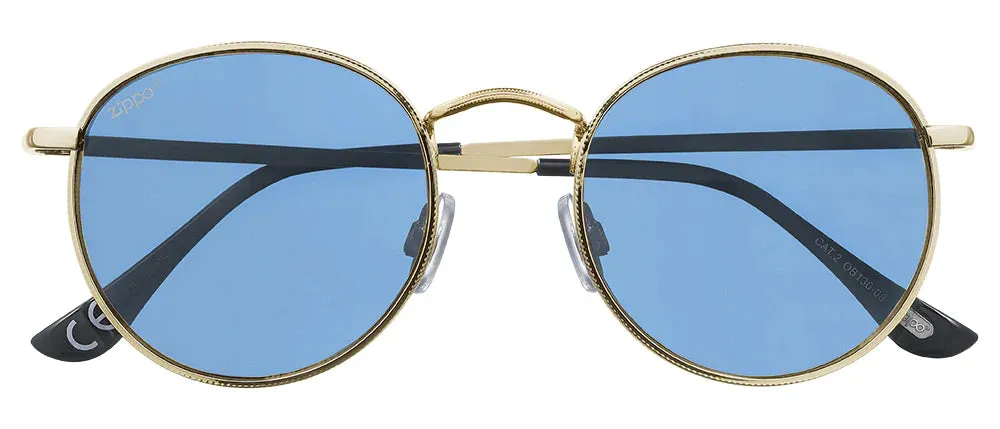 Zippo Panto Style Light Blue Sunglasses