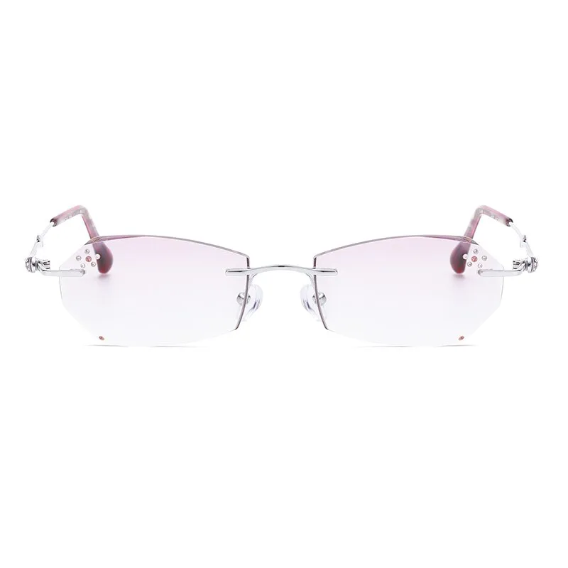 Zirosat 3305 Women's Eyeglasses Titanium Rimless Diamond Trimmed