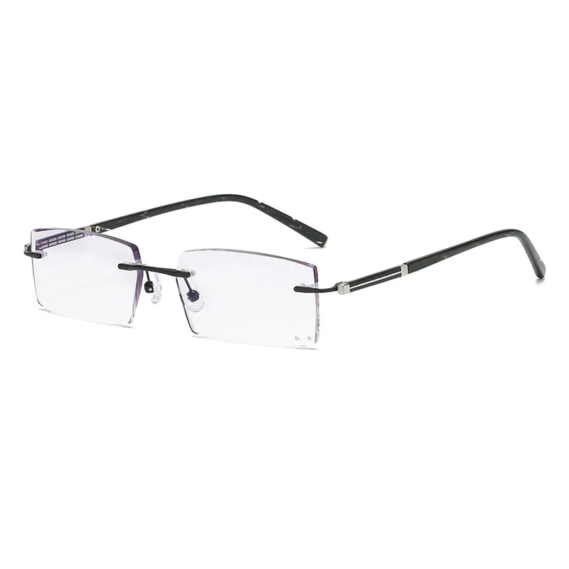 Zirosat 52050 Men's Eyeglasses Square Rimless