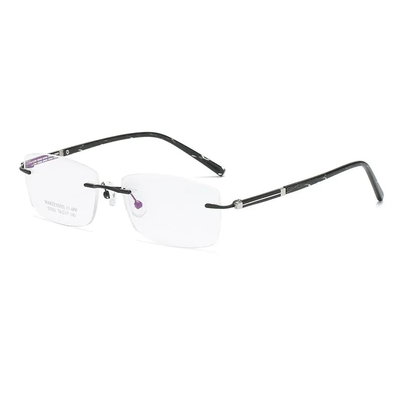 Zirosat 52050 Men's Eyeglasses Square Rimless