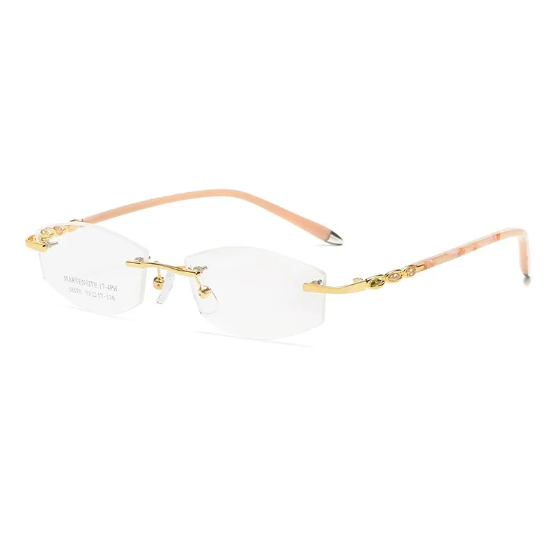 Zirosat 58075 Women's Eyeglasses Rimless Clear Eyewear Frame