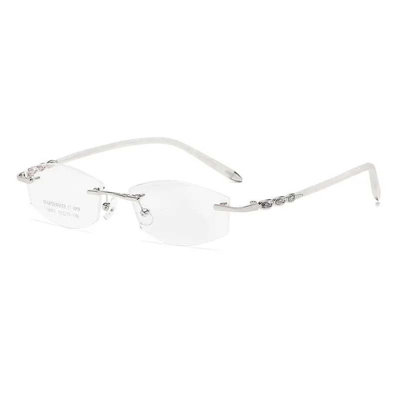 Zirosat 58075 Women's Eyeglasses Rimless Clear Eyewear Frame